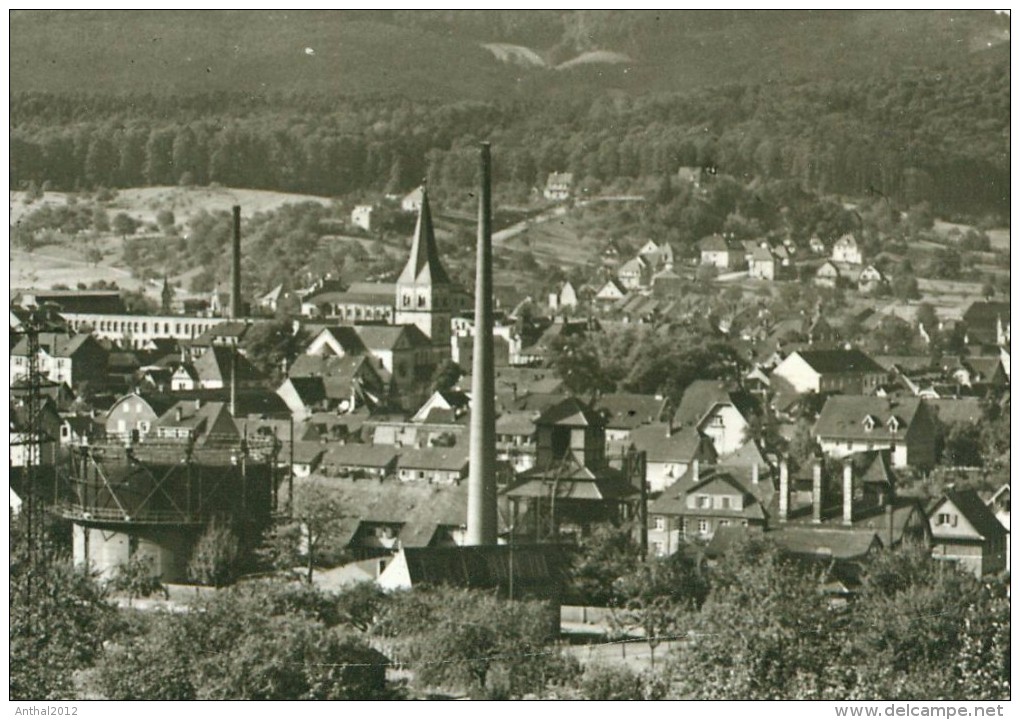 Gaggenau Murgtal Fabrikgelände Schornstein Gesamtansicht Sw 30.5.1953 Zugstempel - Gaggenau