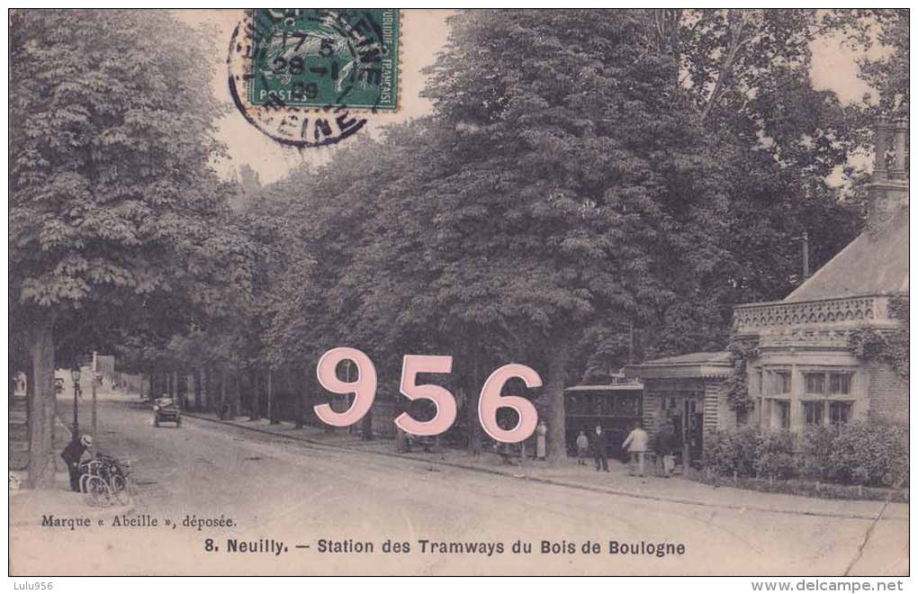 CPA * * NEUILLY-SUR-SEINE * * Station Des Tramways Du Bois De Boulogne ( Petit Pli En Bas A Droite ) - Neuilly Sur Seine