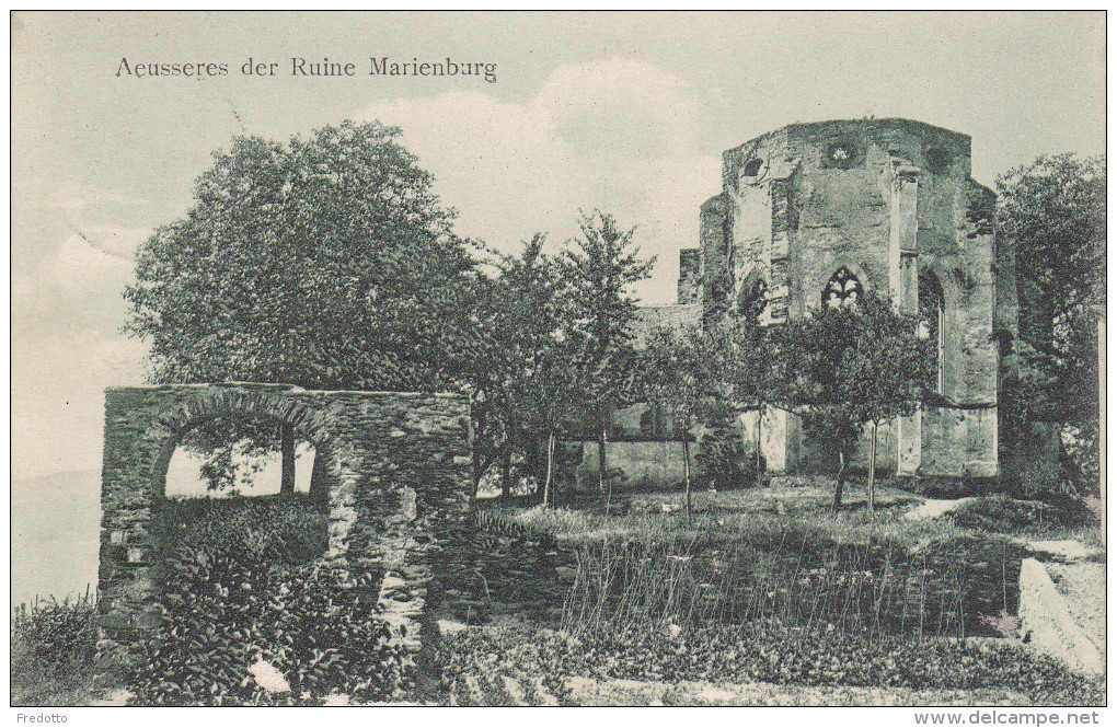 Marienburg,Westpr. Aesseres Der Ruine.Stempel ALF 1911 - Westpreussen