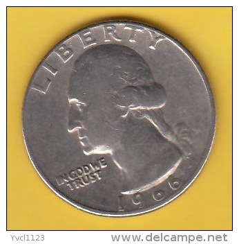 USA -  1966 Circulating 25¢ Coin (#1966-25-01) - 1932-1998: Washington