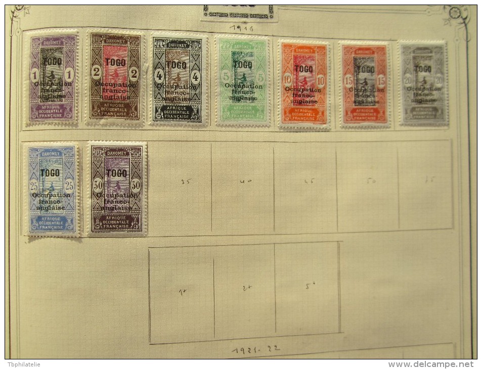 VEND BEAU LOT DE TIMBRES DU TOGO SUR 6 F.A. !!!! - Andere & Zonder Classificatie