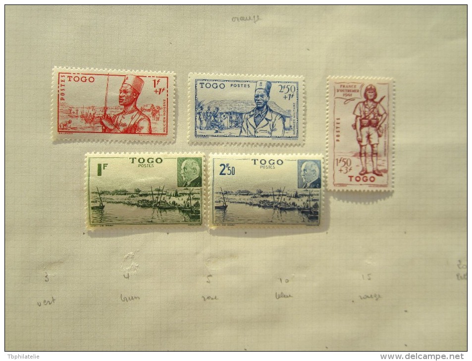 VEND BEAU LOT DE TIMBRES DU TOGO SUR 6 F.A. !!!! - Altri & Non Classificati