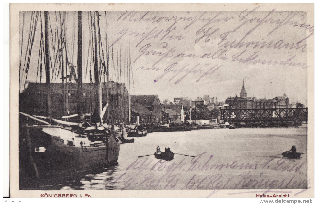 KÖNIGSBERG I. Pr. -  HAFEN-ANSICHT  - 1914 - Ostpreussen