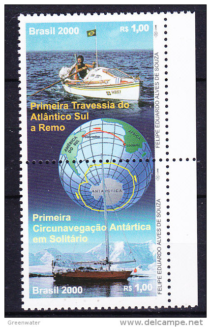 Brazil 2000 Antarctica 2v Se-tenant ** Mnh (21072) - Altri & Non Classificati