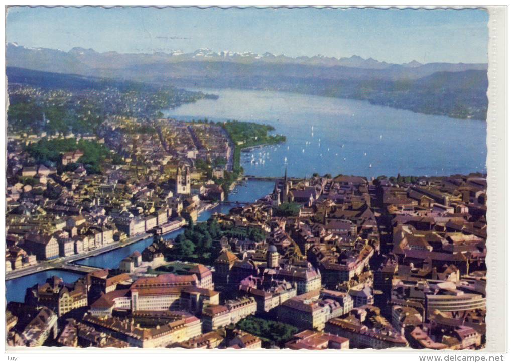 ZÜRICH - Mit Zürichsee , Fliegeraufnahme - Zürich