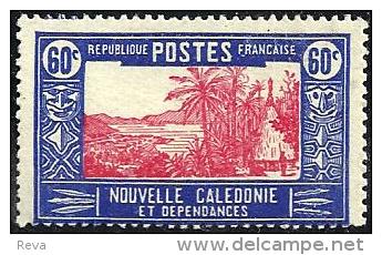 NEW CALEDONIA 60 CENTIMES BLUE PALM TREE LANDSCAPE OUT SET OF ? MUH 1930's SG356 READ DESCRIPTION !! - Neufs