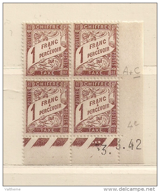 FRANCE  ( FCDT - 3 ) 1893  N° YVERT ET TELLIER  N°   40A      N** - Postage Due