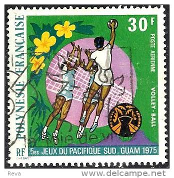 POLYNESIE FRANCAISE 5es JEUX DU PACIFIQUE SUD GUAM SPORT 30 FR STAMP ISSUED 1975 SG201 USEDLH READ DESCRIPTION !! - Usados