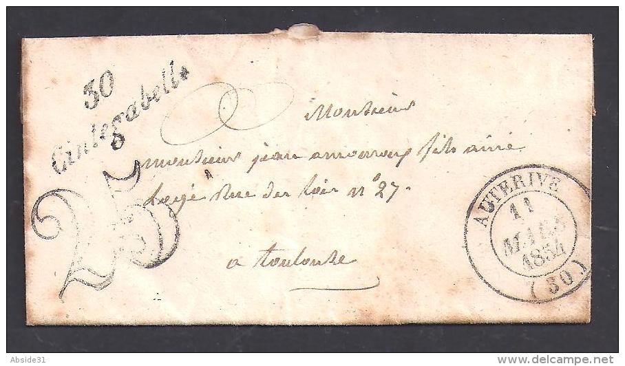 Haute Garonne - Cursive 30 / CINTEGABELLE  Sur Lettre De 1854 - 1849-1876: Période Classique