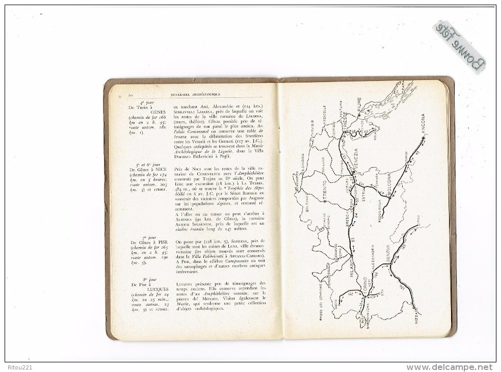 ARCHEOLOGIE - Itinéraire Archéologique - Touristiques Italiens N°1 ROMA 1943 - - Autres & Non Classés