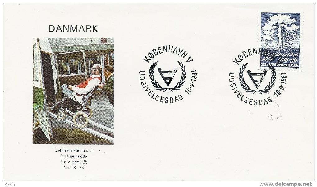 International Year For Disabled Persons.  Fdc Denmark.  H-401 - Handicaps