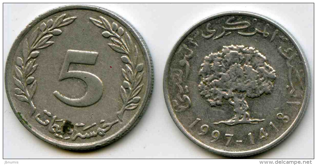 Tunisie Tunisia 5 Millim 1997 - 1418 KM 348 - Túnez