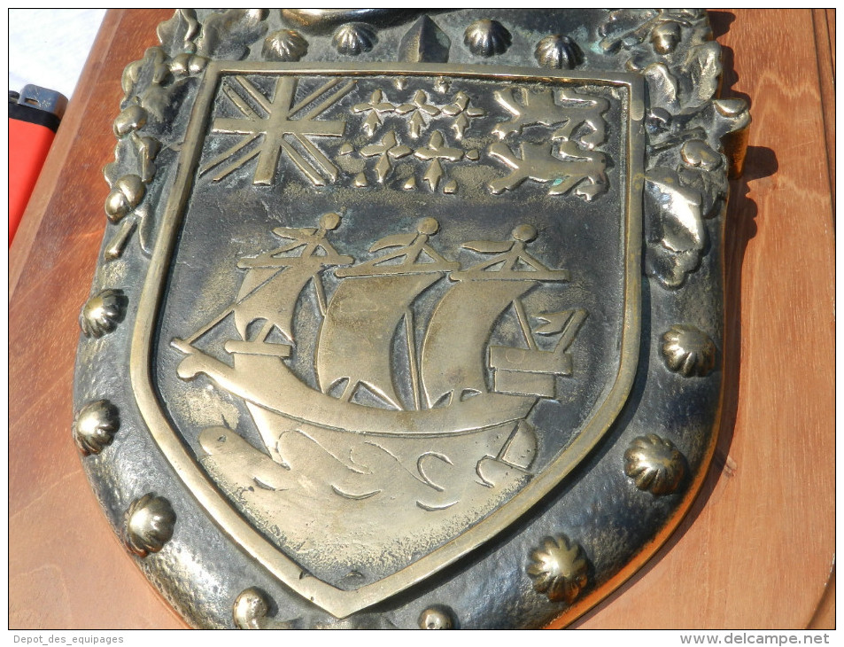 ENORME PLAQUE BRONZE GENDARMERIE SAINT PIERRE & MIQUELON   !!! à Voir  !!!! - Polizei