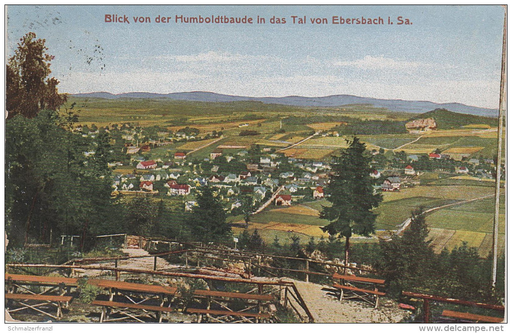 AK Blick Von Humboldtbaude In Das Tal Ebersbach Neugersdorf Gasthaus Schlechteberg Bei Georgswalde Jirikov - Ebersbach (Loebau/Zittau)