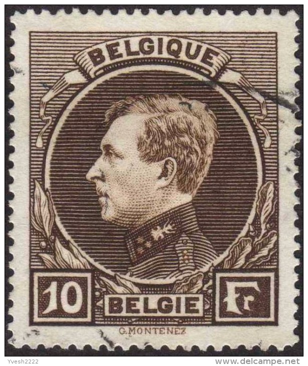 Belgique 1929 COB 289, 10 F Montenez Oblitéré - 1929-1941 Grand Montenez