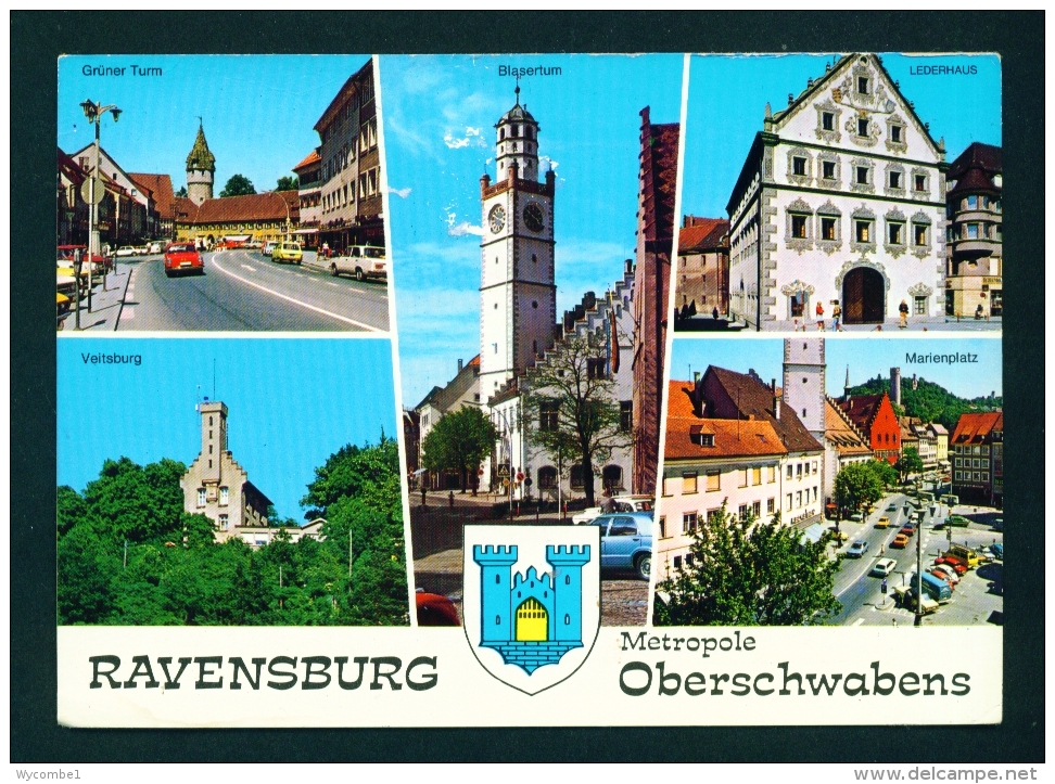 GERMANY  -  Ravensburg  Multi View  Used Postcard As Scans (stamp Removed) - Ravensburg