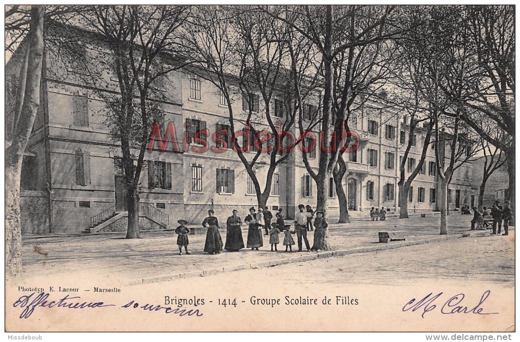 83 - BRIGNOLES - Groupe Scolaire De Filles - écrite 1905 -  2 Scans - Brignoles