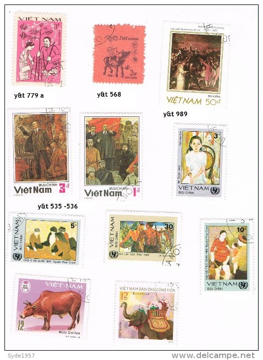 Vietnam : Lot De 11 Timbres - Viêt-Nam