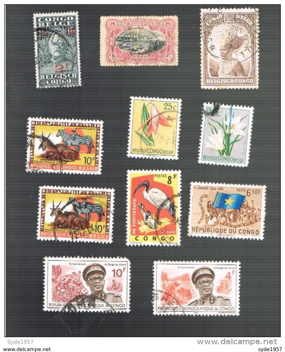 Lot De Timbres Du Congo Belge (voir Description) - Otros & Sin Clasificación