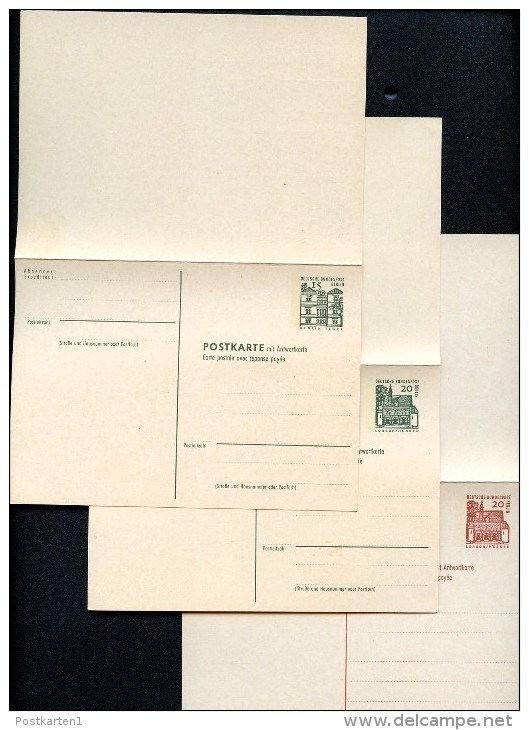 BERLIN P64-69  Postkarten Serie BAUWERKE I ** 1965-66  Kat. 33,50 € - Postkaarten - Ongebruikt