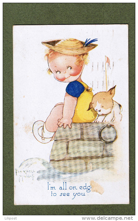 Cp Signée Beatrice Mallet - 1934 - Tuck Oilette - Enfant, Children, Kinder, Port, Mer, Sea, Chien, Dog - Mallet, B.