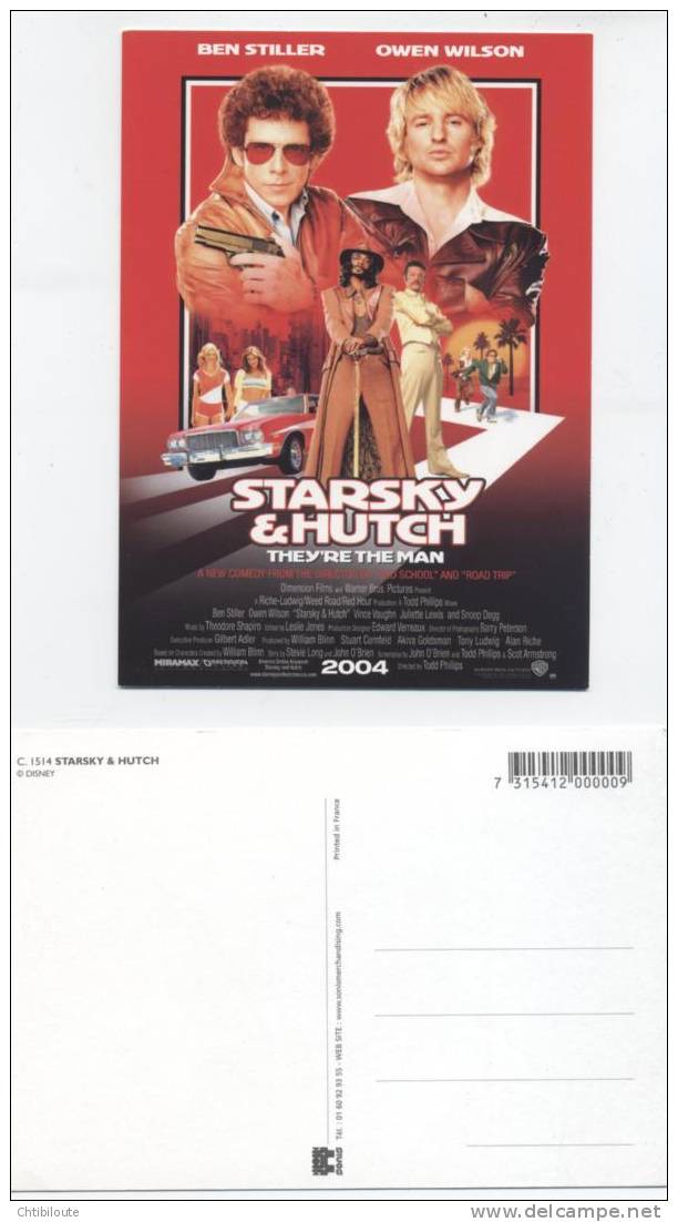 AFFICHE FILM  L 7   "  STARSKY ET HUTCH   / 2004  " N°C 1514 CPM / CPSM  10X15  ETAT NEUVE EDITEE EN FRANCE ED SONIS - Affiches Sur Carte