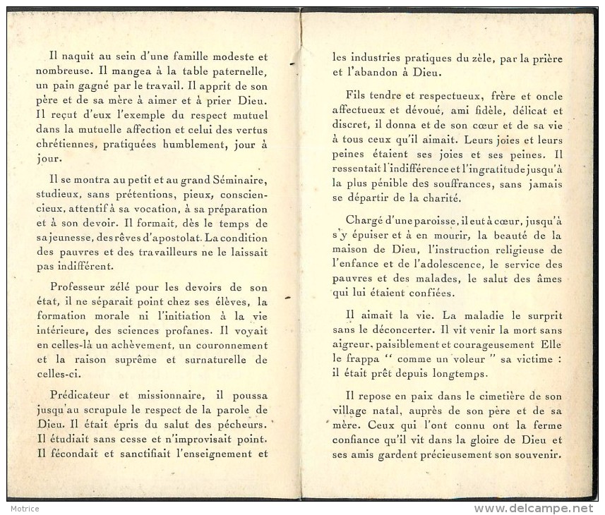 GENEALOGIE SOUVENIR MORTUAIRE FAIRE PARTS DE DÉCÈS: Messire Etienne Bazin Curé Saint Gilles D´Abbeville. - Décès