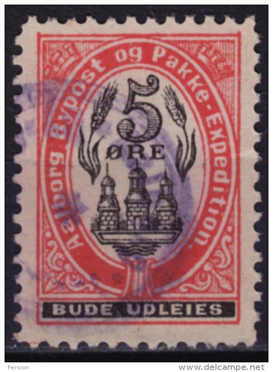 Aalborg Bypost Pakke Expedition STAMP - Denmark - Used - 5 O. - Emisiones Locales
