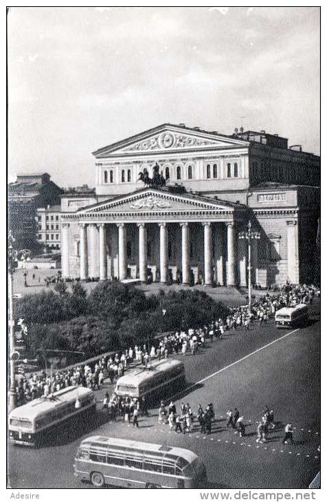 MOSCOW The State Academie Bolshoi Of The U.S.S.R., Autobusse, Karte Gel.1964, 2 Schöne Sondermarken - Russland