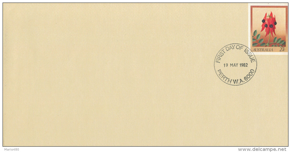 STURT'S DESERT  PEA  FLOREAL EMBLEM    OF SOUTH AUSTRALIA     (TIMBRO 1 GIORNO) - Used Stamps