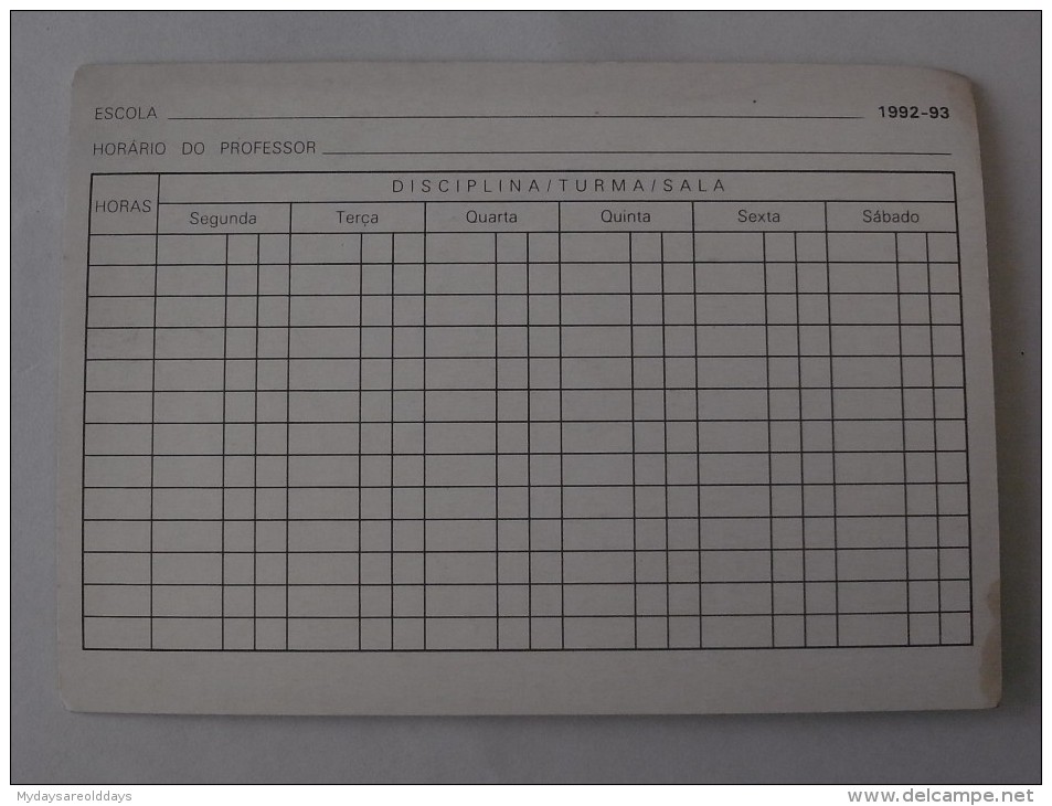 1 CALENDAR CALENDARIO CALENDRIER SMALL - PORTUGAL - Grand Format : 1991-00