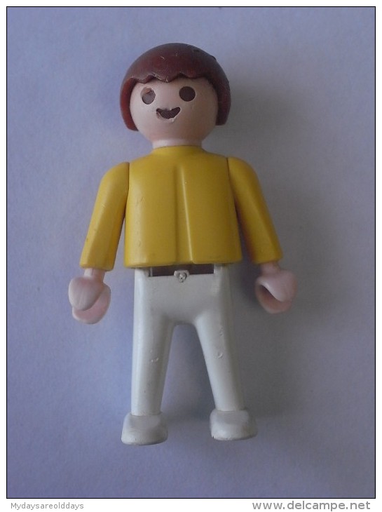 1 FIGURINE FIGURE DOLL PUPPET DUMMY TOY IMAGE POUPÉE - MAN PLAYMOBIL GEOBRA 1981 - Playmobil