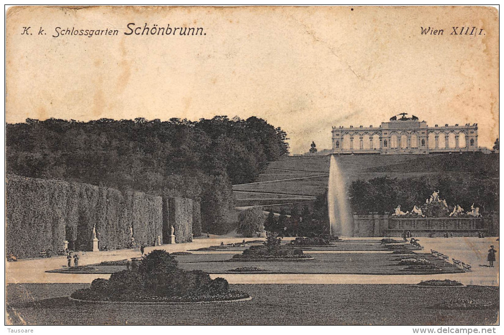 Z15931 Austria Vienna Schonbrunn Castle Schlossgarten Garden Gloriette Water Fountain - Château De Schönbrunn