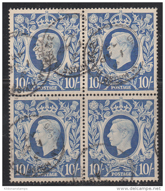 Great Britain 1939-48 Cancelled, Block, Sc# , SG 478a, - Unused Stamps
