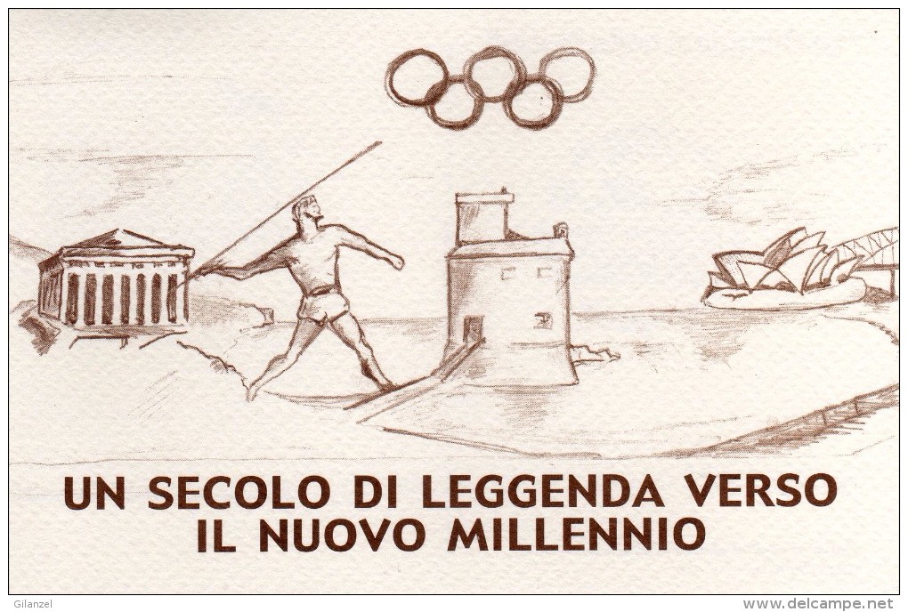 Italia 2000 Cartolina Annullo Rapallo Mostra Filatelica: Le Olimpiadi Nella Storia Partenone Di Atene - Altri & Non Classificati