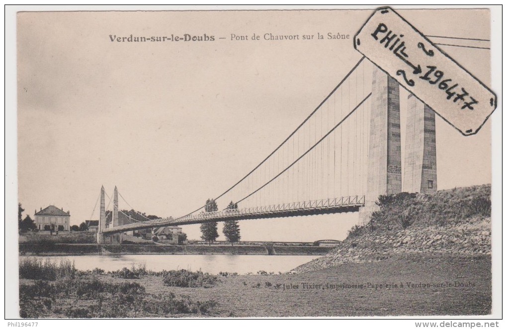 71 Verdun-sur-le-Doubs - Cpa / Pont De Chauvort Sur La Saône. - Other & Unclassified