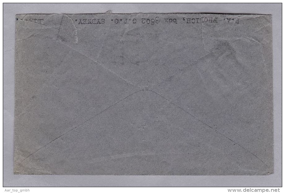 Australien 1945-11-28 Sydney O.A.T. Luftpost Brief Nach Prag - Brieven En Documenten