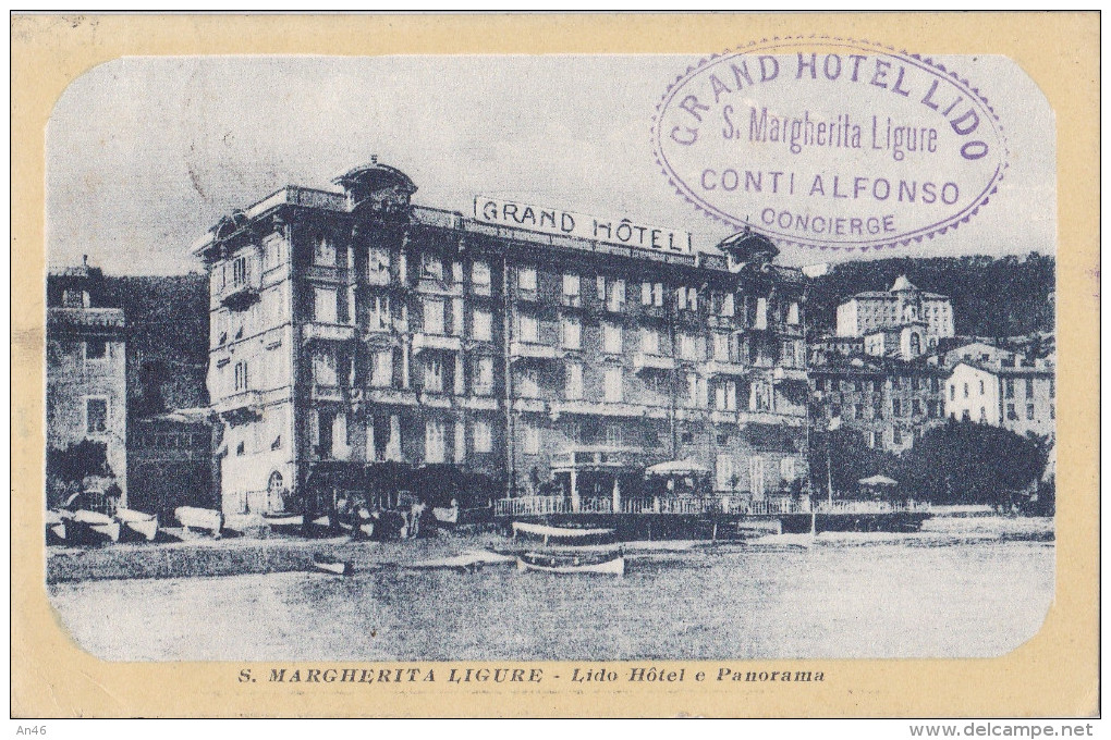 S. MARGHERITA LIGURE  -LIDO HOTEL E PANORAMA VG AUTENTICA 100% - Genova (Genua)