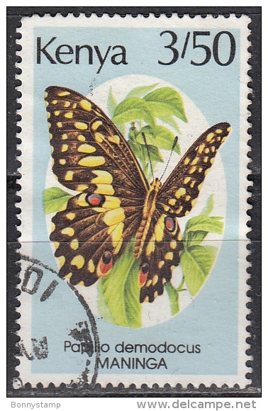 Kenya, 1988/90 - 3,50sh Papilio Demodocus - Nr.434 Usato° - Farfalle