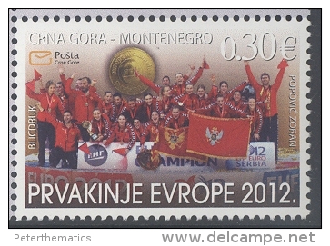 MONTENEGRO,MNH, 2012,HANDBALL, EUROPEAN CHAMPIONS, ,1v - Handball