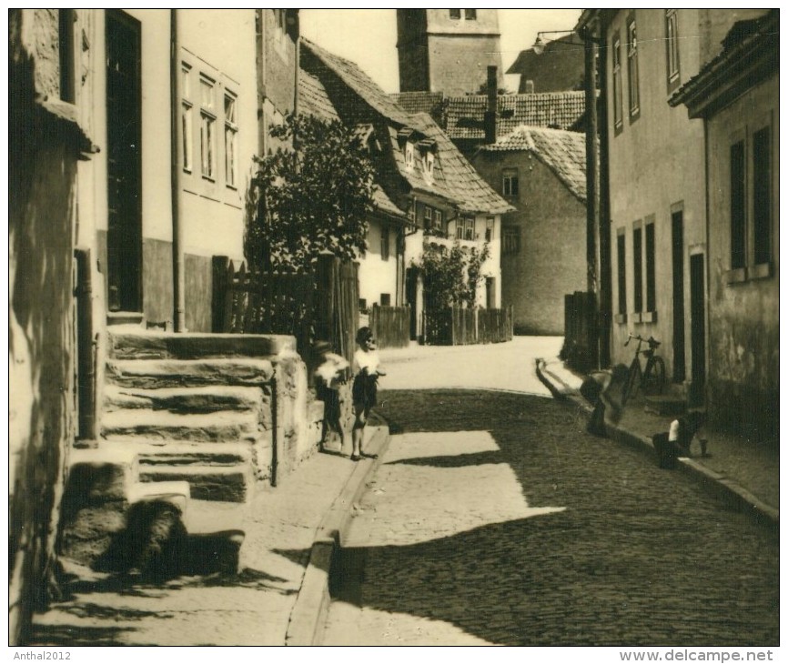 Bad Frankenhausen Thüringen Oberkirchgasse Wohnhäuser Sw 15.8.1955 Mit Zurück-Stempel - Bad Frankenhausen