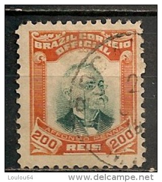 Timbres - Amérique - Brésil - 1906 - Official - 200 Reis - - Service