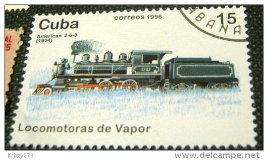 Cuba 1996 Steam Railway Locomotives American Locomotive No. 1302 15c - Used - Usati