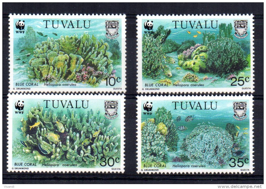 Tuvalu - 1992 - Endangered Species/Blue Coral - MNH - Tuvalu