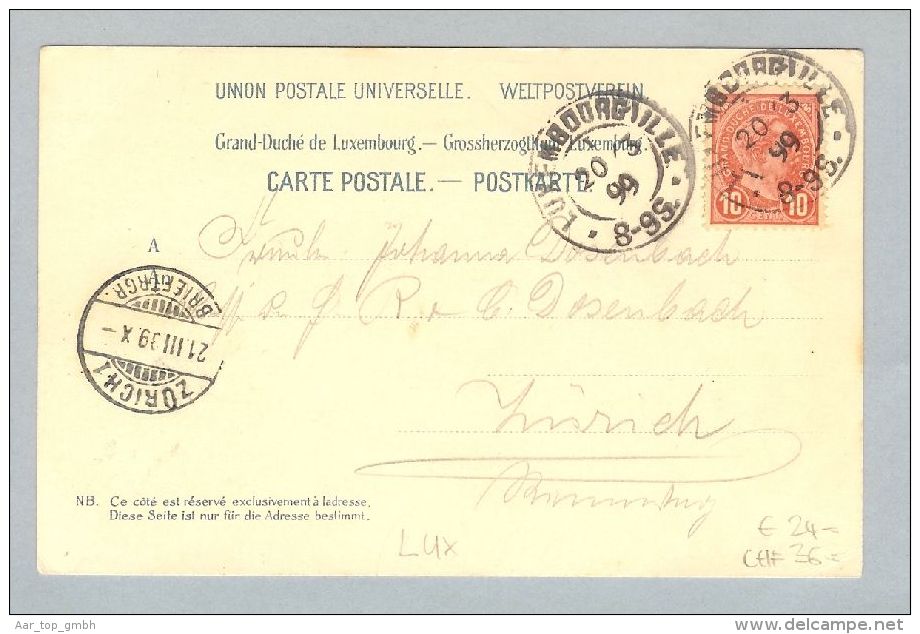 AK Luxemburg 1899-03-20 Litho Louis Glaser #849 - Luxembourg - Ville