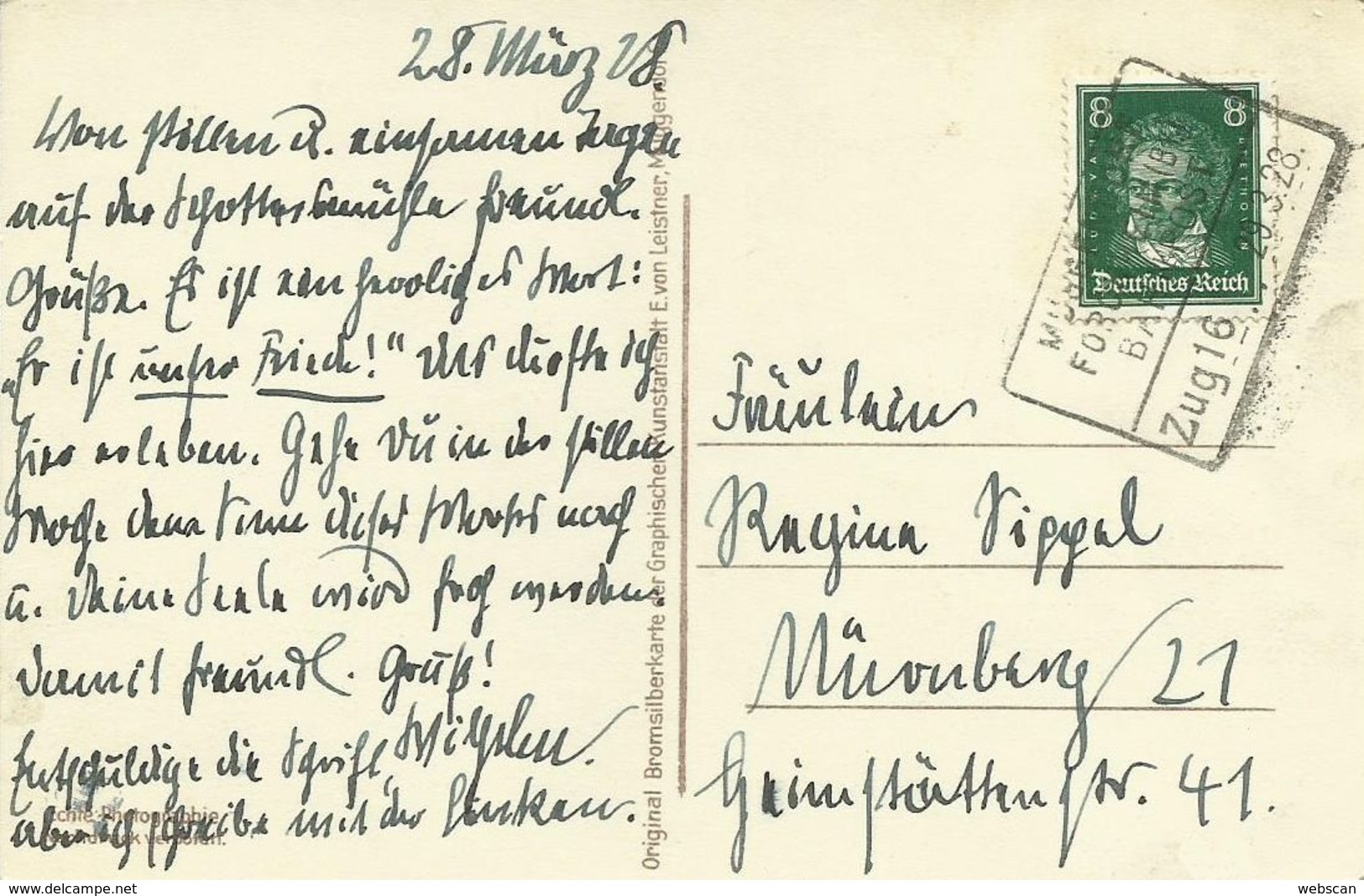 AK Wiesenttal Schottersmühle Fränkische Schweiz 1928 Bahnpost #01 - Forchheim