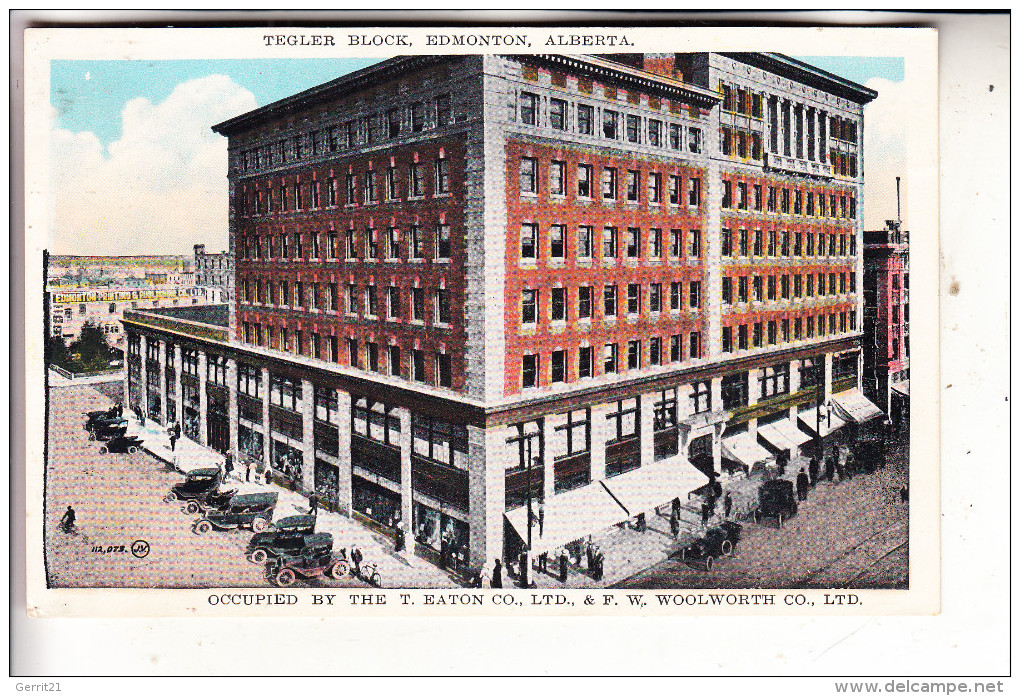 CANADA - EDMONTON / Alberta, Tegler Block, Eaton & Woolworth - Edmonton