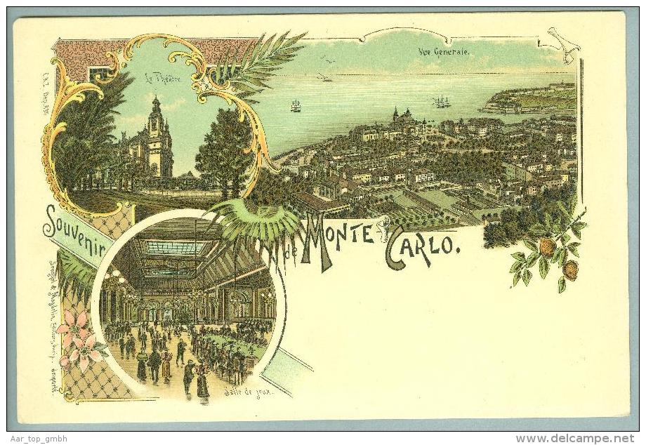 AK Monaco Monte Carlo Litho Ungebraucht Seughol & Magdelin - Autres & Non Classés