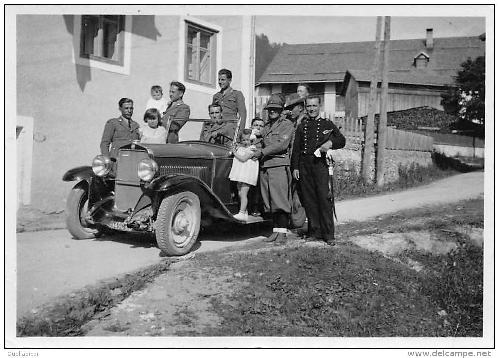 01401 "AUTO TIPO TORPEDO - MARCA NON IDENTIFICATA - 1930" ANIMATA. FOTOGRAFIA ORIGINALE. - Automobili