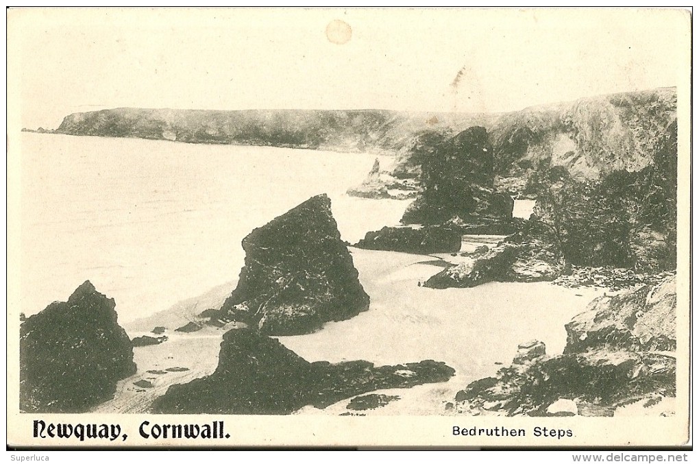 R-NEWQUAY-CORNWALL-BEDRUTHEN STEPS - Newquay